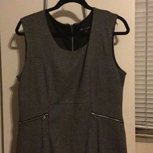 Gray Plus Size Dress With Zipper